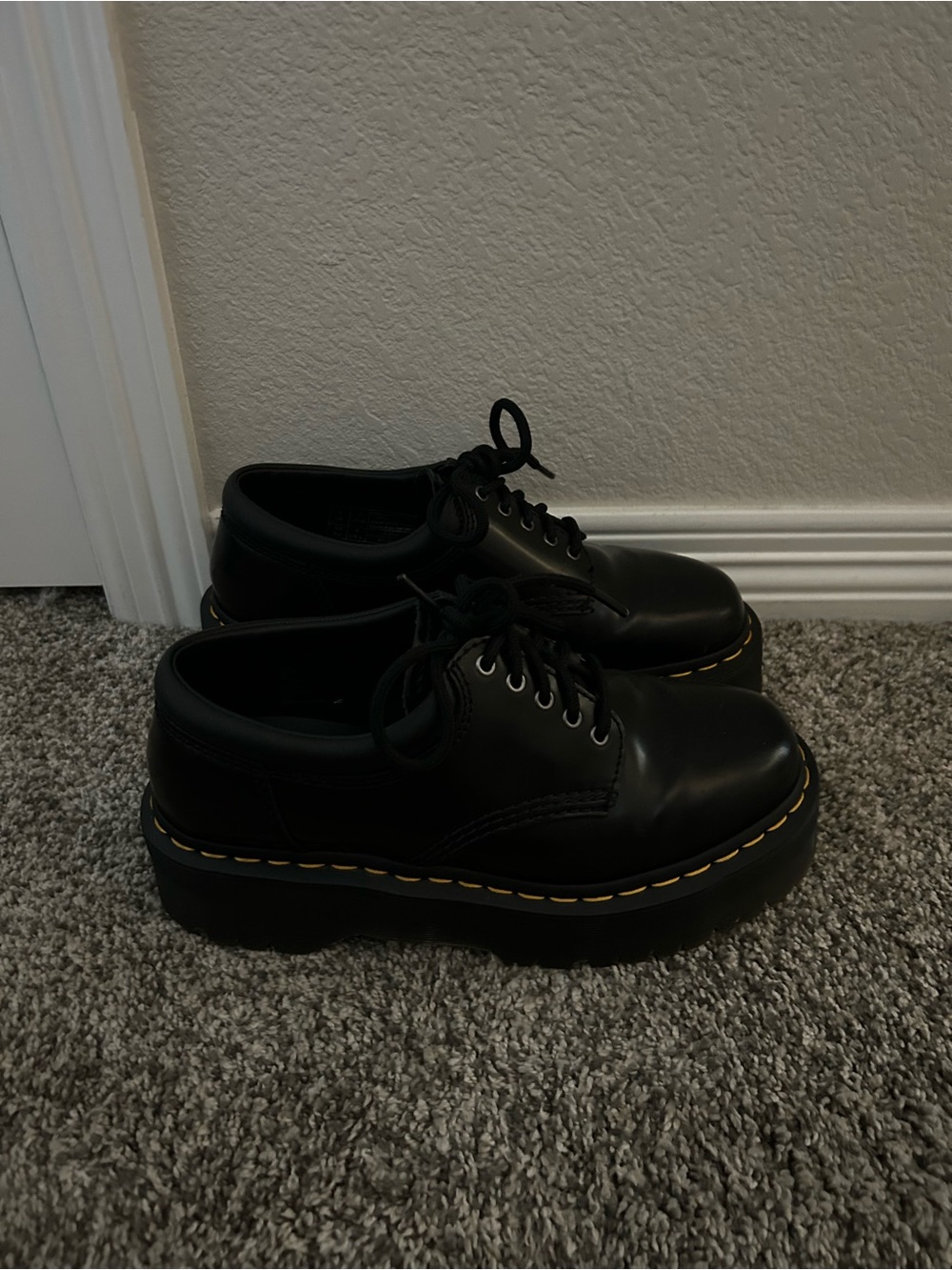 Dr. Martens Black Platform Oxford Shoes